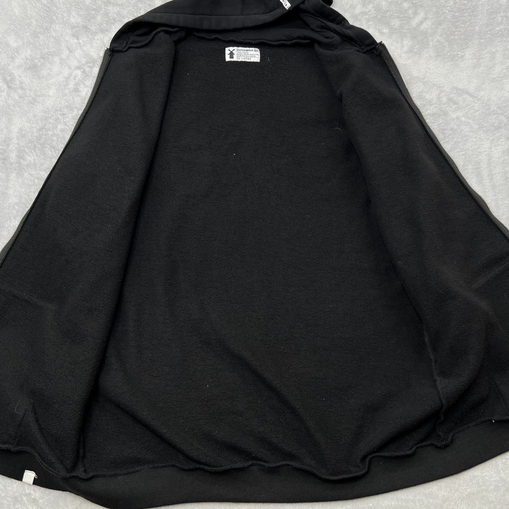Dutch Bros Dutch Mafia Zip Hoodie Size 3XL Black Graphic Coffee Sweatshirt - Picture 5 of 9